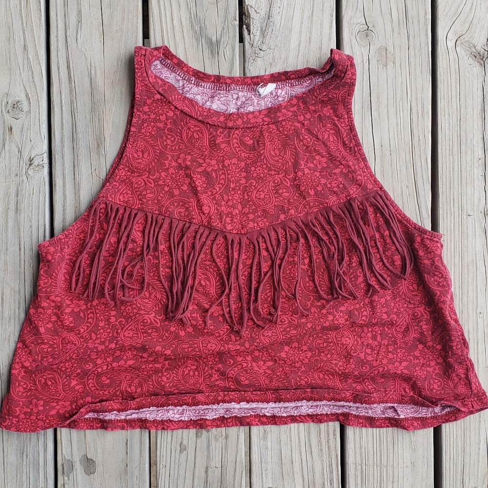 Red Cropped Tank